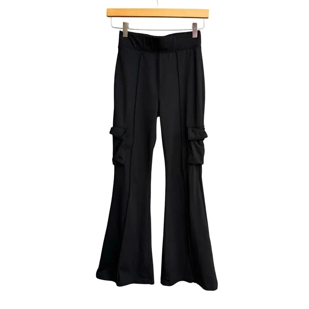 Justice Girls Flared Pin Tuck Pull On Pants L 12/14